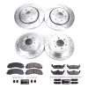 PowerStop Z23 Evolution Sport 6-Lug Brake Rotor and Pad Kit; Front and Rear (09-20 2WD/4WD F-150)