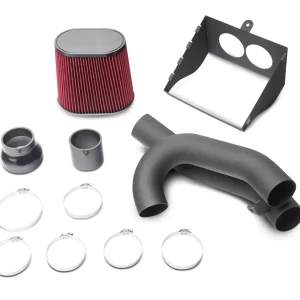 Alternative view of RedRock Cold Air Intake; Wrinkle Black (15-26 2.7L EcoBoost F-150)