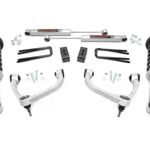 Rough Country Suspension 3-Inch Bolt-On Upper Control Arm Suspension Lift Kit with N3 Struts and Premium N3 Shocks (14-20 4WD F-150 SuperCab, SuperCrew, Excluding Raptor)
